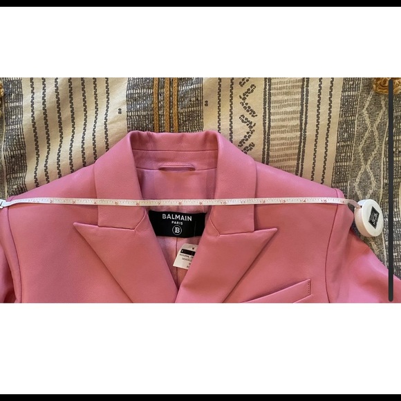 ❤️NWT Authentic Balmain Leather Blazer Size 36-S - Picture 7 of 14